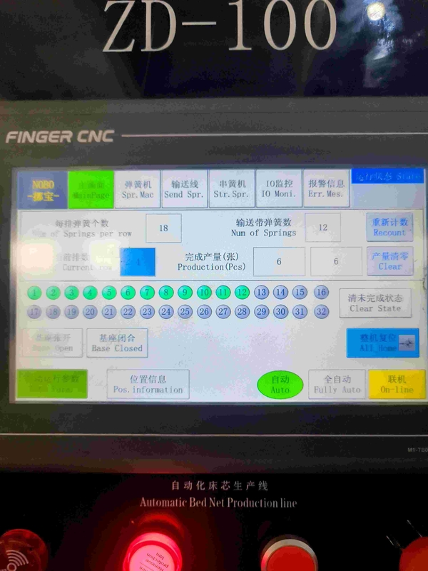EtherCAT เซอร์โวคอนโทรล บอนเนล สปริง เบด คอร์ผลิตเครื่องสําหรับ 90-100สปริง / นาที